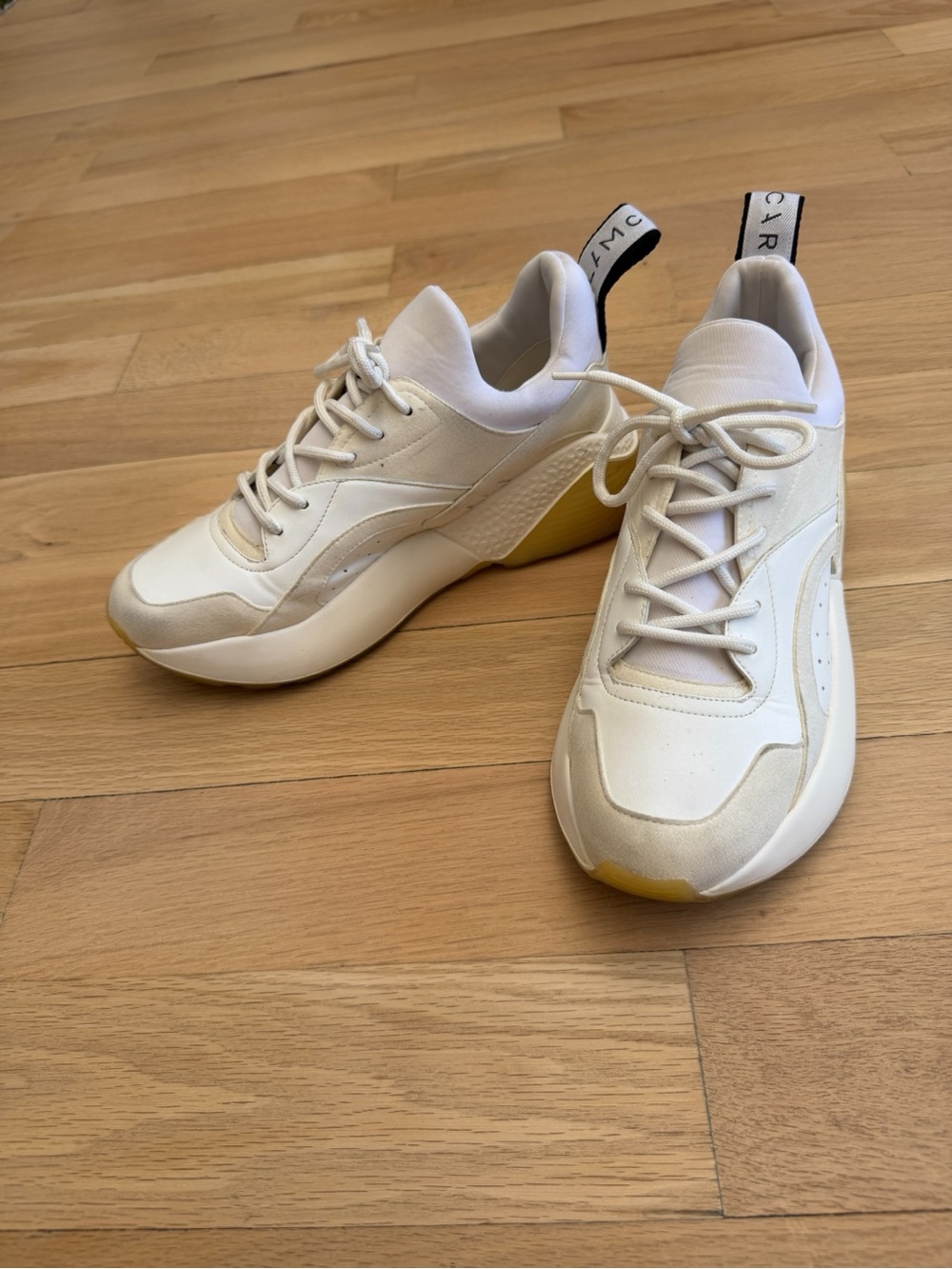 Stella McCartney white Eclypse Sneakers Sz 38 - Picture 2 of 3